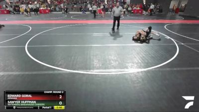 95 lbs Champ. Round 2 - Sawyer Huffman, Wittenberg Birnamwood Chargers vs Edward Goral, Denmark