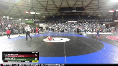 49 lbs Champ. Round 1 - King Eason, Takedown Express Wrestling Club vs Cedar Nelson, Orting Jr. Cardinals Wrestling