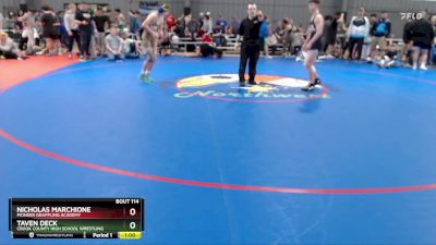126 lbs Cons. Round 5 - Nicholas Marchione, Pioneer Grappling Academy vs Taven Deck, Crook County High School Wrestling