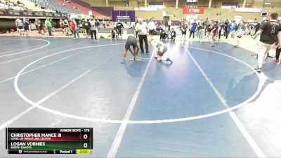 175 lbs Champ. Round 2 - Logan Vorhies, North Dakota vs Christopher Mance Iii, Level Up Wrestling Center