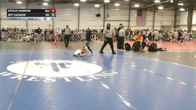 56 lbs Round 2 - 10:45am Saturday - Apollo Hawkins, PA USA vs Jett Cavazos, Southwest Elite