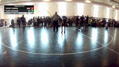 77 lbs Cons. Semi - Wyatt Larson, Wild Buffalo Wrestling Club vs Luke Loveless, Poquoson Athletic Association