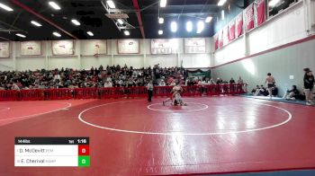 144 lbs 7th Place - Decklan McDevitt, Pembroke vs Ezekiel Cherival, Hampden Charter East