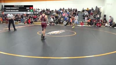 100 lbs Quarterfinal - Diego Robertty, Big Game Wrestling Club vs Titus Reasland, Mount Vernon