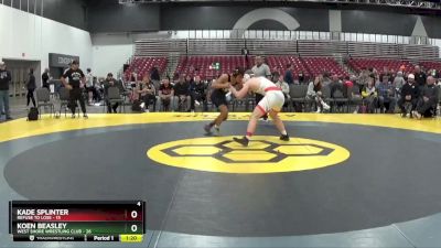 209 lbs Placement Matches (8 Team) - Koen Beasley, West Shore Wrestling Club vs Kade Splinter, Refuse To Lose