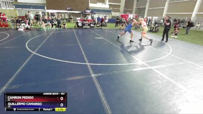 157 lbs Cons. Round 1 - Camron Pedigo, ID vs Guillermo Camargo, AZ