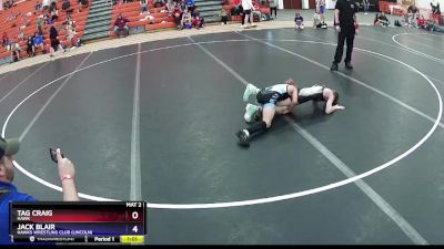 74 lbs Round 1 - Jack Blair, Hawks Wrestling Club (Lincoln) vs Tag Craig, Hawk