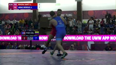 97 kg Qualif - Luis Rivera, PUR vs Jhonny Arias, COL