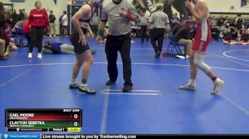 160 lbs 5th Place Match - Clayton Sebetka, Benton Community vs Cael Moore, Williamsburg