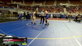 D4-285 lbs Champ. Round 1 - Jacob Weichelt, Tombstone HS vs Carson Groff, Valley Christian