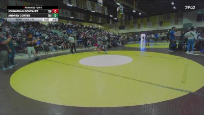 74 lbs Semifinal - Andres Cortes, Rancho Bernardo WC vs Johnathan Gonzalez, Team SoCal WC