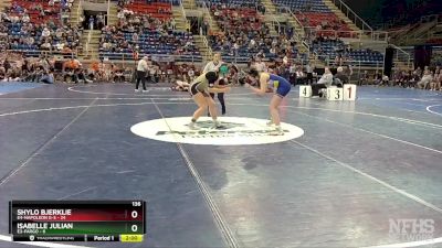 136 lbs Placement Matches - Shylo Bjerklie, E4-Napoleon G-S vs Isabelle Julian, E3-Fargo