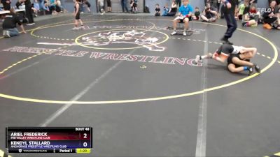 62 lbs Semifinal - Ariel Frederick, Mid Valley Wrestling Club vs Kendyl Stallard, Anchorage Freestyle Wrestling Club