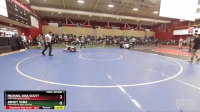 134 lbs Cons. Round 1 - Michael Disa Scott, Freedom High School vs Brody Suba, Miramonte High School