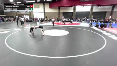 106 lbs Champ. Round 1 - Kinsler Brown, Henrietta vs Keegan Carr, Eagle Mountain