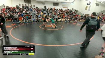 130 lbs Round 3 - Caprice Hussey, Thunder Basin High School vs Jordan Nielsen, Lander Valley