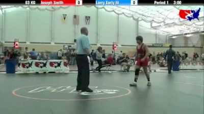 63kg Match Joseph Smith (Oklahoma) vs. Larry Early (Illinois)