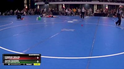 75 lbs Quarterfinal - Hayes Bakken, Outlaw Wresting Club vs Conrad Walsh, Cory Clark Wrestling