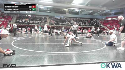 64 lbs Semifinal - Jaxson Wright, Bartlesville Wrestling Club vs Louis Littleton, Collinsville Cardinal Youth Wrestling