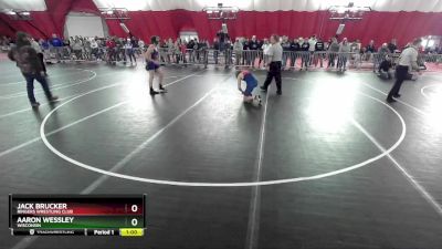 136 lbs Cons. Semi - Aaron Wessley, Wisconsin vs Jack Brucker, Ringers Wrestling Club