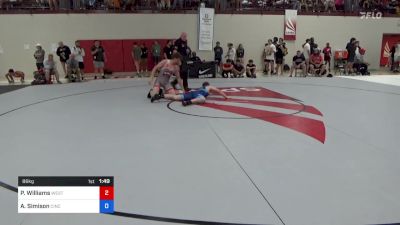 86 kg Round Of 128 - Pratt Williams, Western Colorado Wrestling Club vs Ashton Simison, Cincinnati RTC