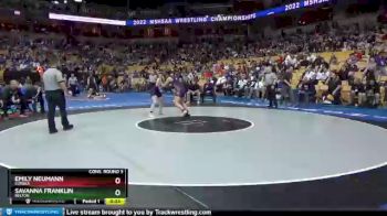 135 lbs Cons. Round 3 - Emily Neumann, Eureka vs Savanna Franklin, Belton