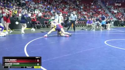 1A-165 lbs Cons. Round 3 - Hunter Sauer, Alburnett vs Tate Bieret, Kuemper Catholic