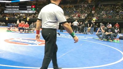 132 Class 2 lbs Champ. Round 1 - Tyson Fowler, Potosi vs Tianta Mcnack, Clinton