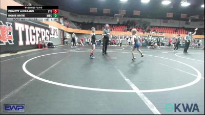 58 lbs Rr Rnd 5 - Emmett Alvarado, Comanche Takedown Club vs Rodie Brite, Newcastle Youth Wrestling