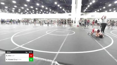 85 lbs Quarterfinal - Sean Hin, Clovis Wrestling vs Roan Rickel Cruz, Team Aggression