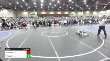 43 lbs Round Of 16 - Brantley Gimbel, Legacy Elite WC vs Tanner Houck, Oroville Rattlers