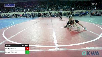 58 lbs Round Of 16 - Weston Myers, Pawhuska Elks Takedown vs Liam Medrano, Cowboy Wrestling Club