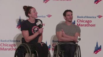 2014 Chicago Marathon Press Conference Wheelchairs Winners