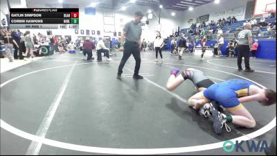 92 lbs Rr Rnd 1 - Gatlin Simpson, Blanchard Wrestling Club vs Corbin Hawkins, Noble Takedown Club