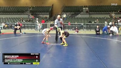 63 lbs Quarterfinal - Brock Becker, DC Elite Wrestling vs Maddox Clayberg, Sebolt Wrestling Academy