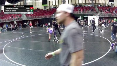 64-70 lbs Cons. Semi - Harlow Doane, Wood River Wrestling Club vs Autum Davis, Garden County Wrestling Club