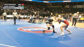 135 Class 2 lbs Champ. Round 1 - Aubrey Peterson, Francis Howell North vs Tatum Christensen, Webb City