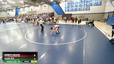 125 lbs Cons. Round 1 - Ryder Nye, Charger Wrestling Club vs Garrett Nelson, Stallions Wrestling Club