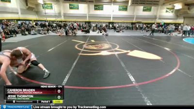 174 lbs Quarterfinal - Jesse Thornton, Wyoming Unattached vs Cameron Braden, Moorcroft Mat Masters Wrestlin