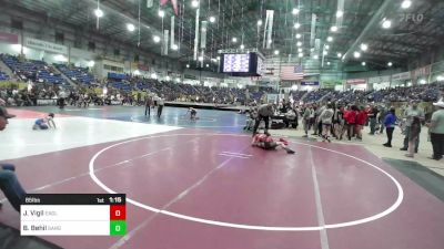 85 lbs Round Of 16 - Jaxx Vigil, Eaglecrest WC vs Brycen Behil, Sargent Farmers