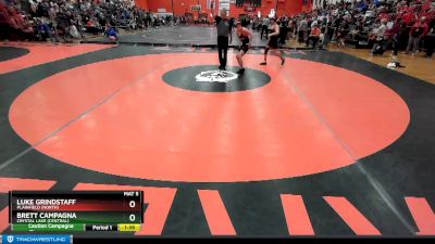 132 lbs Cons. Round 2 - Brett Campagna, Crystal Lake (CENTRAL) vs Luke Grindstaff, Plainfield (NORTH)