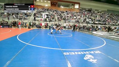 U20 Women - 57 lbs 5th Place Match - Shayna Ward, CA vs Kaidance Gerg, ID