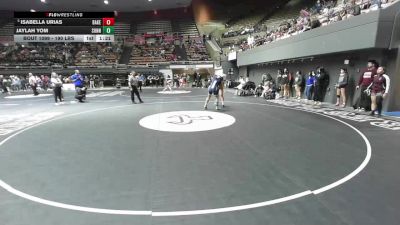 190 lbs Round Of 16 - Isabella Urias, Bakersfield vs Jaylah Yom, Sunnyside