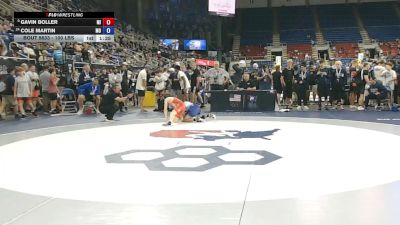 100 lbs Champ. Rd Of 32 - Gavin Boller, Michigan vs Cole Martin, Missouri