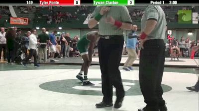 149lbs Semi-finals Tywan Claxton (Ohio) vs. Tyler Ponte (Columbia)