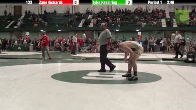 133lbs Semi-finals Zane Richards (Illinois) vs. Tyler Kesselring (Central Michigan)