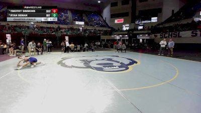 113 lbs Quarterfinal - Timothy Simmons, Southside vs Ryan Seman, May River