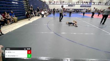 46 lbs Round Of 16 - Beckett Mills, Team Tulsa Wrestling Club vs Kamden Kincheloe, Gravette Wrestling Club