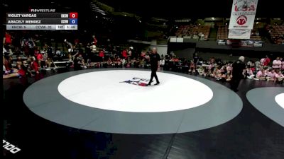 130 lbs Violet Vargas, KCWA - Kern County Wrestling Association vs Aracely Mendez, CVWA - Central Valley Wrestling Association