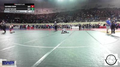 94 lbs Round Of 64 - Cayden Cook, Deer Creek Wrestling vs Jacob Taylor, Sapulpa Jr High